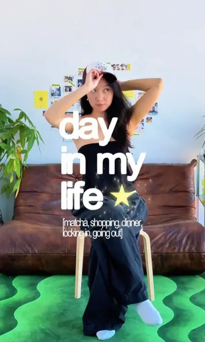 Lifestyle creator introducing a day-in-the-life vlog